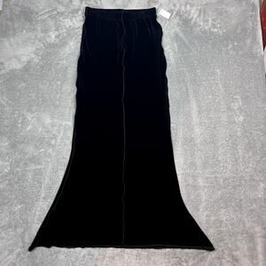 Vintage Heydari Maxi Skirt Slinky Black Womens S/M Stretch Witchy Gothic Grunge